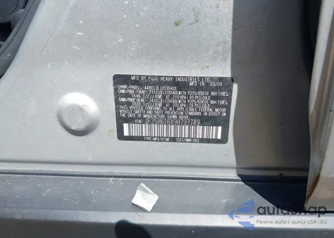 2009 Subaru Forester 2.5X z USA, uszkodzony, nr VIN JF2SH616X9H793749